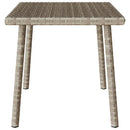 vidaXL téglalap polyrattan kerti dohányzóasztal 60x40x37cm