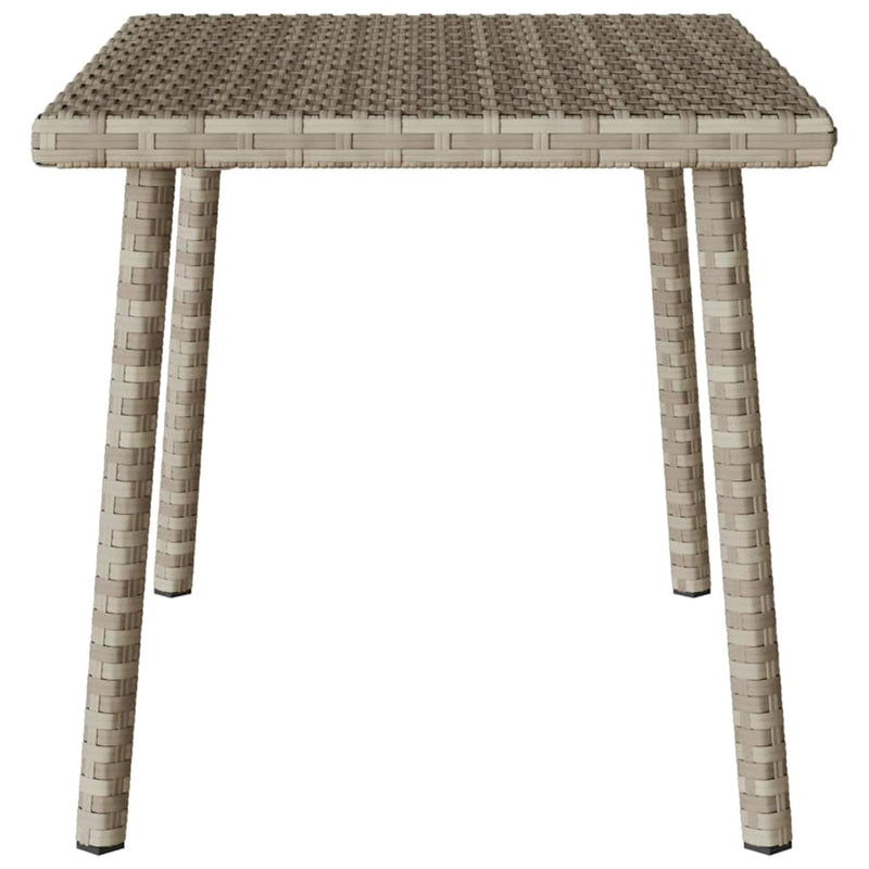 vidaXL téglalap polyrattan kerti dohányzóasztal 60x40x37cm