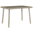vidaXL téglalap polyrattan kerti dohányzóasztal 60x40x37cm