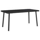 vidaXL téglalap fekete polyrattan kerti dohányzóasztal 80x40x37cm