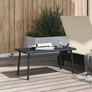 vidaXL téglalap fekete polyrattan kerti dohányzóasztal 80x40x37cm