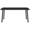 vidaXL téglalap fekete polyrattan kerti dohányzóasztal 80x40x37cm
