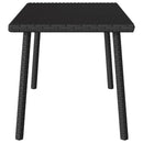 vidaXL téglalap fekete polyrattan kerti dohányzóasztal 80x40x37cm