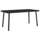 vidaXL téglalap fekete polyrattan kerti dohányzóasztal 80x40x37cm