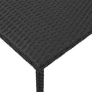 vidaXL téglalap fekete polyrattan kerti dohányzóasztal 80x40x37cm