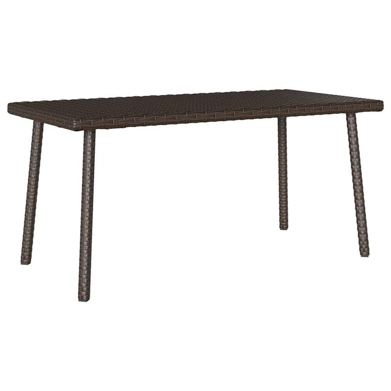 vidaXL téglalap barna polyrattan kerti dohányzóasztal 80x40x37cm