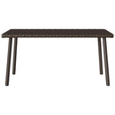 vidaXL téglalap barna polyrattan kerti dohányzóasztal 80x40x37cm
