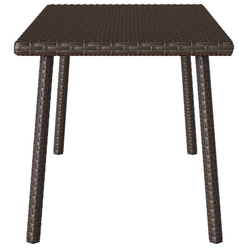 vidaXL téglalap barna polyrattan kerti dohányzóasztal 80x40x37cm