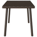 vidaXL téglalap barna polyrattan kerti dohányzóasztal 80x40x37cm