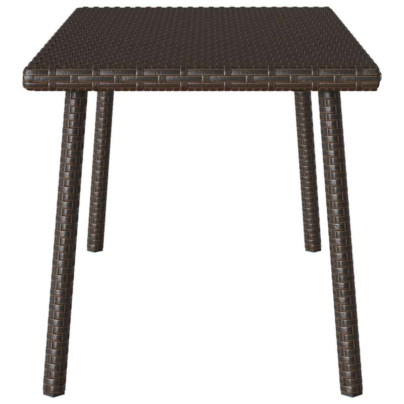 vidaXL téglalap barna polyrattan kerti dohányzóasztal 80x40x37cm