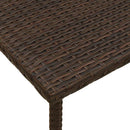 vidaXL téglalap barna polyrattan kerti dohányzóasztal 80x40x37cm