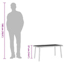 vidaXL téglalap barna polyrattan kerti dohányzóasztal 80x40x37cm