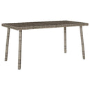 vidaXL téglalap szürke polyrattan kerti dohányzóasztal 80x40x37cm