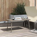 vidaXL téglalap szürke polyrattan kerti dohányzóasztal 80x40x37cm