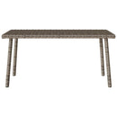 vidaXL téglalap szürke polyrattan kerti dohányzóasztal 80x40x37cm