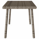 vidaXL téglalap szürke polyrattan kerti dohányzóasztal 80x40x37cm