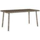 vidaXL téglalap szürke polyrattan kerti dohányzóasztal 80x40x37cm