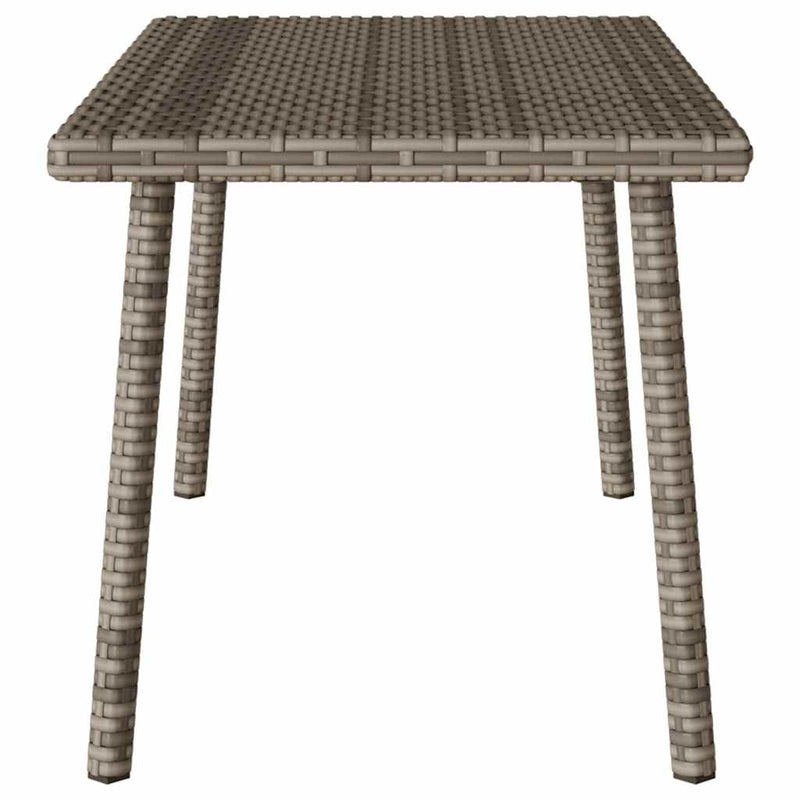 vidaXL téglalap szürke polyrattan kerti dohányzóasztal 80x40x37cm