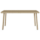 vidaXL téglalap bézs polyrattan kerti dohányzóasztal 80x40x37cm