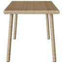 vidaXL téglalap bézs polyrattan kerti dohányzóasztal 80x40x37cm