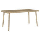 vidaXL téglalap bézs polyrattan kerti dohányzóasztal 80x40x37cm