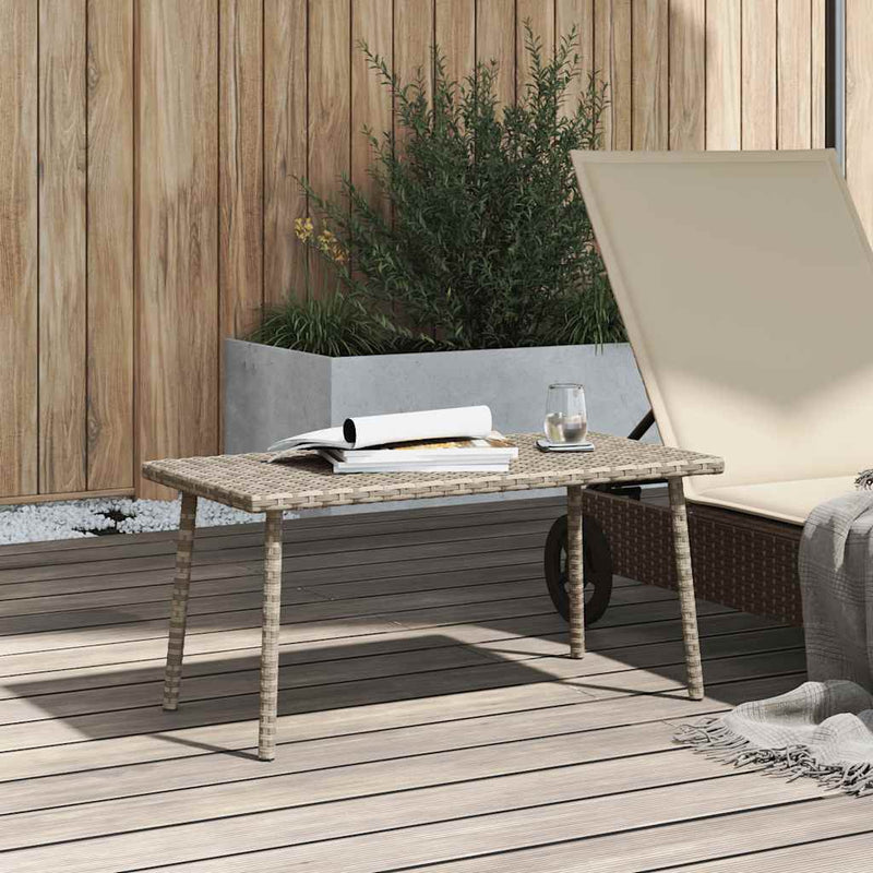 vidaXL téglalap polyrattan kerti dohányzóasztal 80x40x37cm