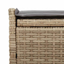 vidaXL bézs polyrattan kültéri tárolópad párnával 100 cm