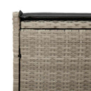 vidaXL világosszürke polyrattan kültéri tárolópad párnával 100 cm