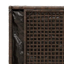 vidaXL barna polyrattan kültéri tárolópad párnával 100 cm