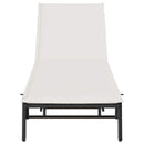 vidaXL fekete polyrattan napozóágy párnával