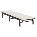 vidaXL barna polyrattan napozóágy párnával