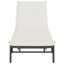 vidaXL barna polyrattan napozóágy párnával