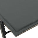 vidaXL szürke polyrattan napozóágy párnával