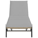 vidaXL bézs polyrattan napozóágy párnával