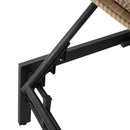 vidaXL bézs polyrattan napozóágy párnával