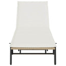 vidaXL bézs polyrattan napozóágy párnával