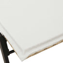 vidaXL bézs polyrattan napozóágy párnával