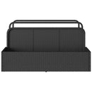 vidaXL fekete polyrattan medence melletti úszótároló 110x100x57 cm