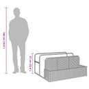 vidaXL fekete polyrattan medence melletti úszótároló 110x100x57 cm