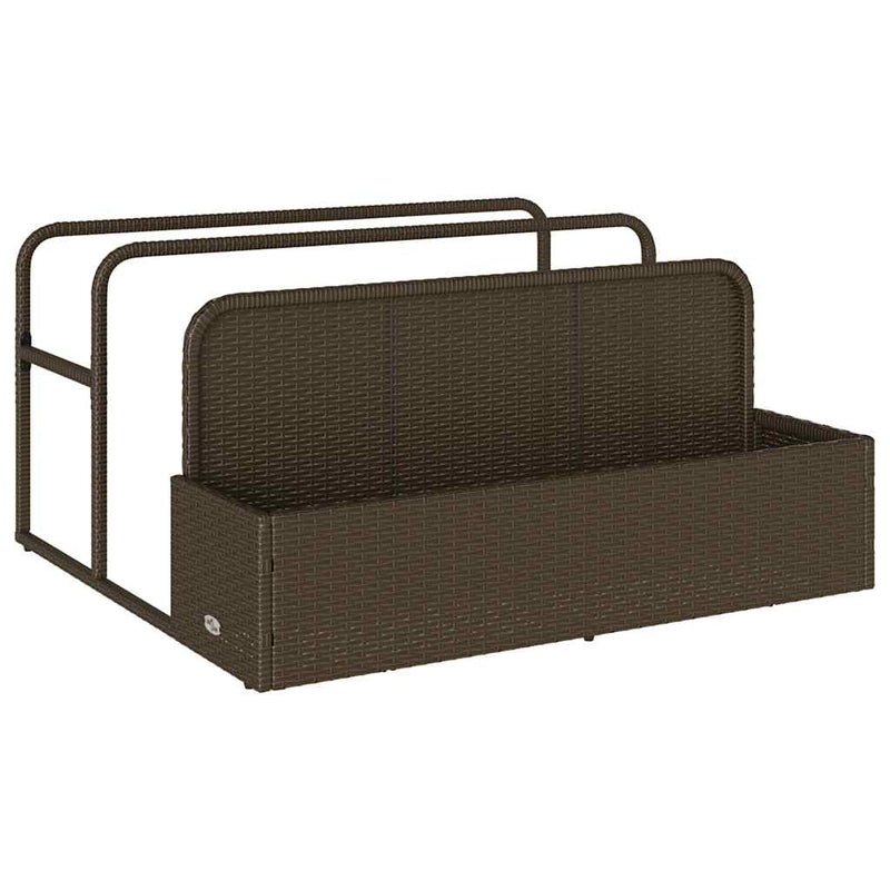 vidaXL barna polyrattan medence melletti úszótároló 110x100x57 cm