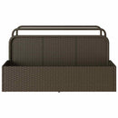 vidaXL barna polyrattan medence melletti úszótároló 110x100x57 cm