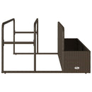 vidaXL barna polyrattan medence melletti úszótároló 110x100x57 cm