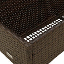vidaXL barna polyrattan medence melletti úszótároló 110x100x57 cm