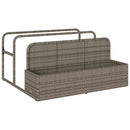 vidaXL szürke polyrattan medence melletti úszótároló 110x100x57 cm
