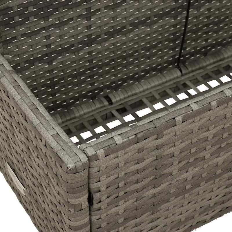 vidaXL szürke polyrattan medence melletti úszótároló 110x100x57 cm