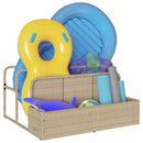 vidaXL bézs polyrattan medence melletti úszótároló 110x100x57 cm