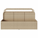 vidaXL bézs polyrattan medence melletti úszótároló 110x100x57 cm