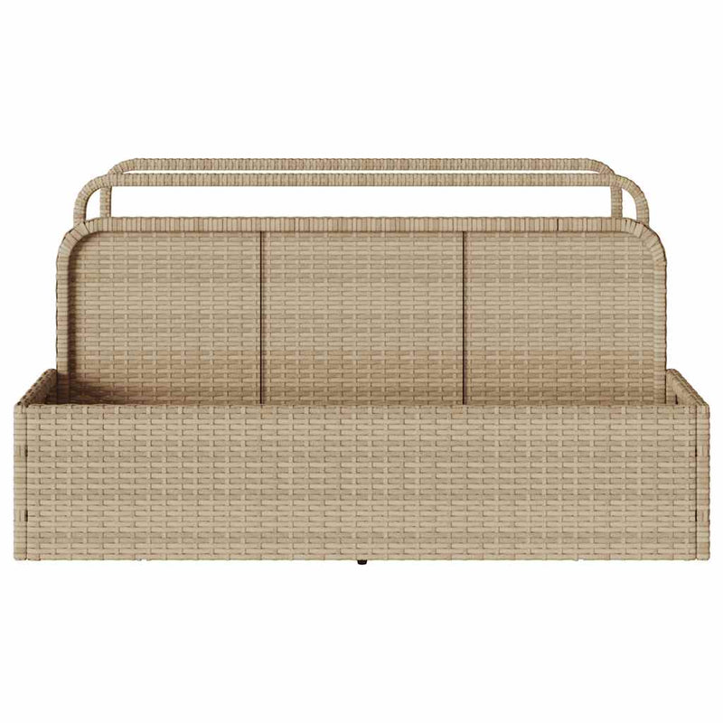 vidaXL bézs polyrattan medence melletti úszótároló 110x100x57 cm
