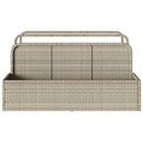 vidaXL világosszürke polyrattan medence melletti úszótároló