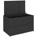 vidaXL fekete polyrattan összecsukható napozóágy párnával és tárolóval